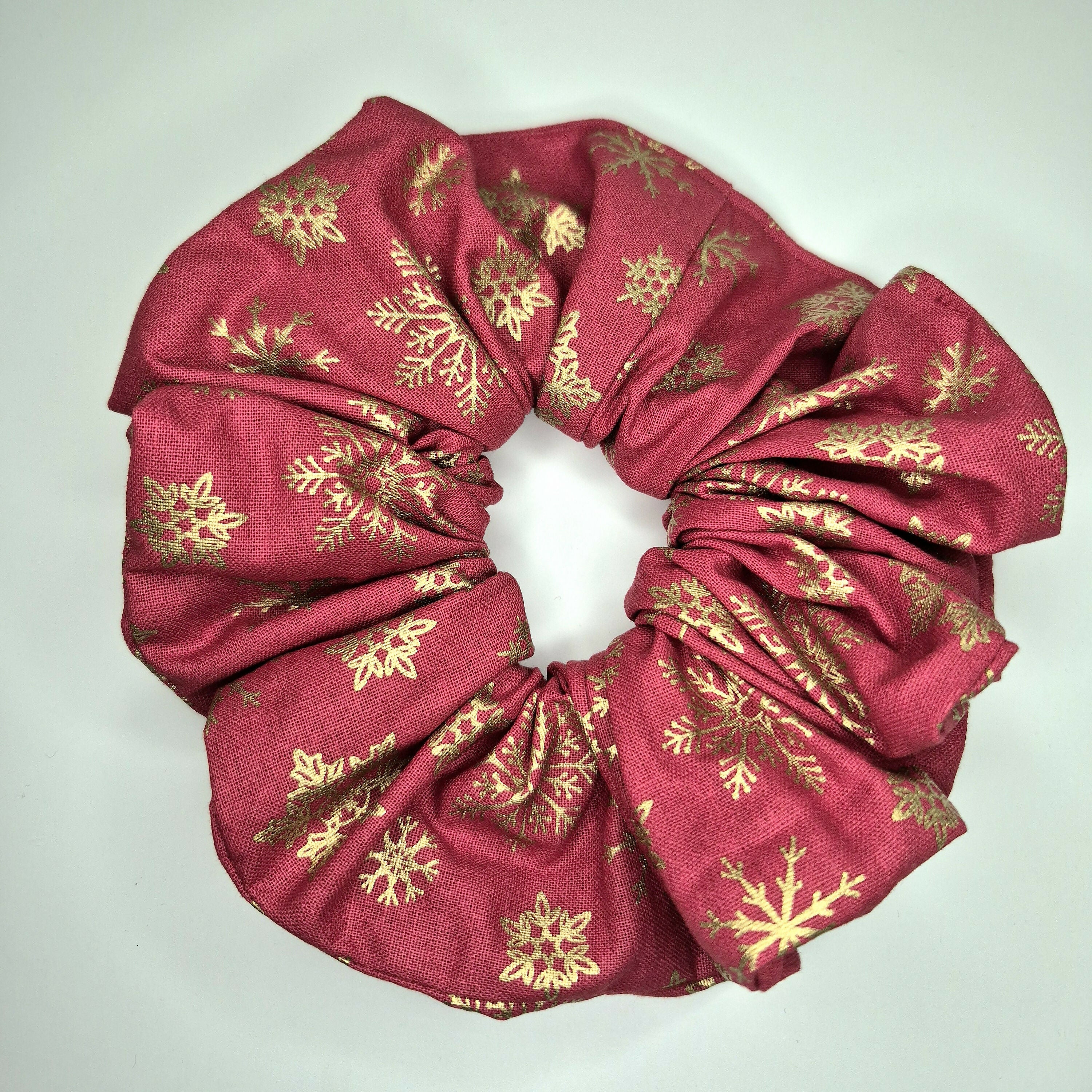 100% Cotton Christmas Festive Large Scrunchie - Various Designs
