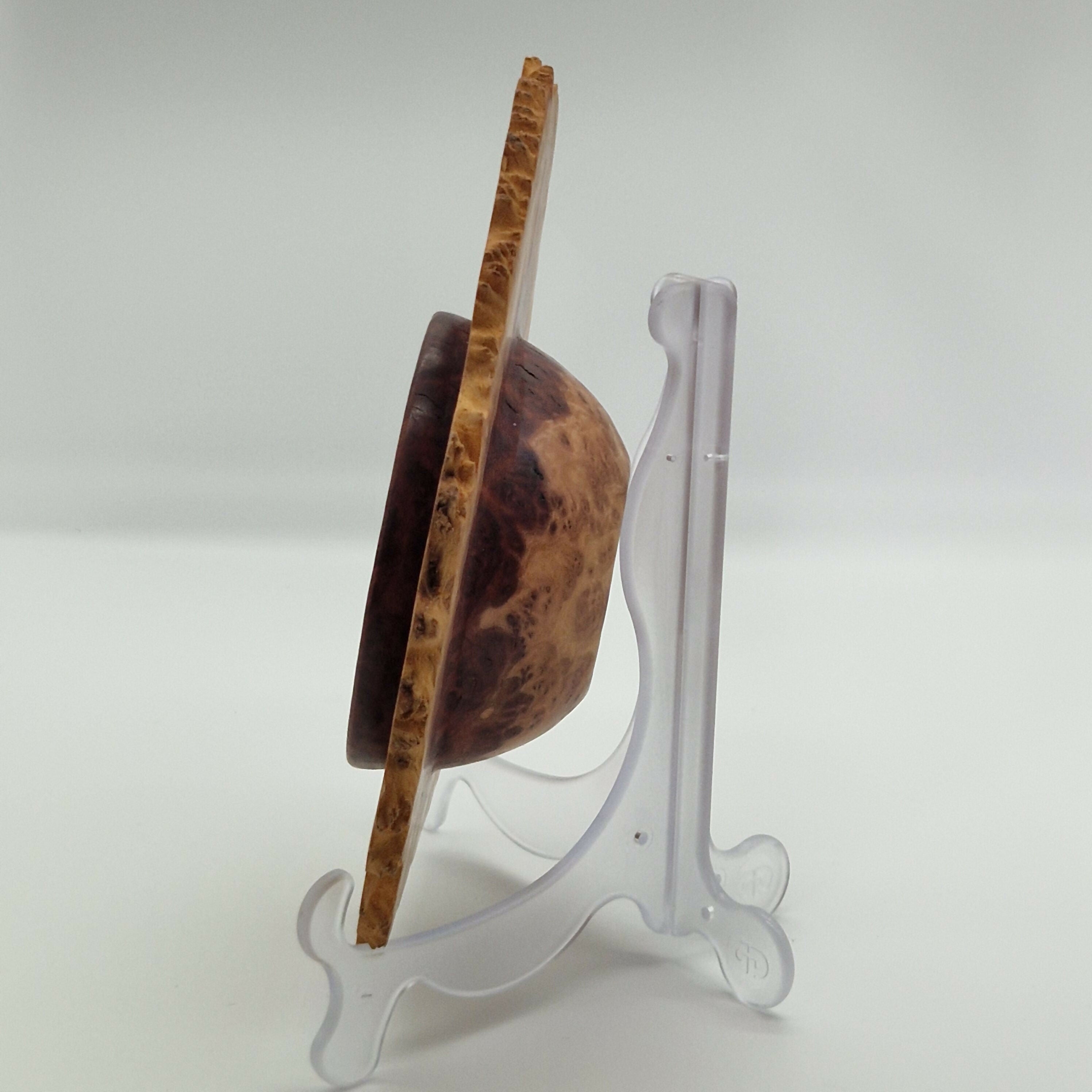 Hand Turned Natural Edged Winged Bowl made from Red Mallee Burr Wood