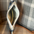 Unique Handcrafted Patchwork Purse Wristie With Crossbody Strap Made From Upcycled Jeans And Animal Print Fabric