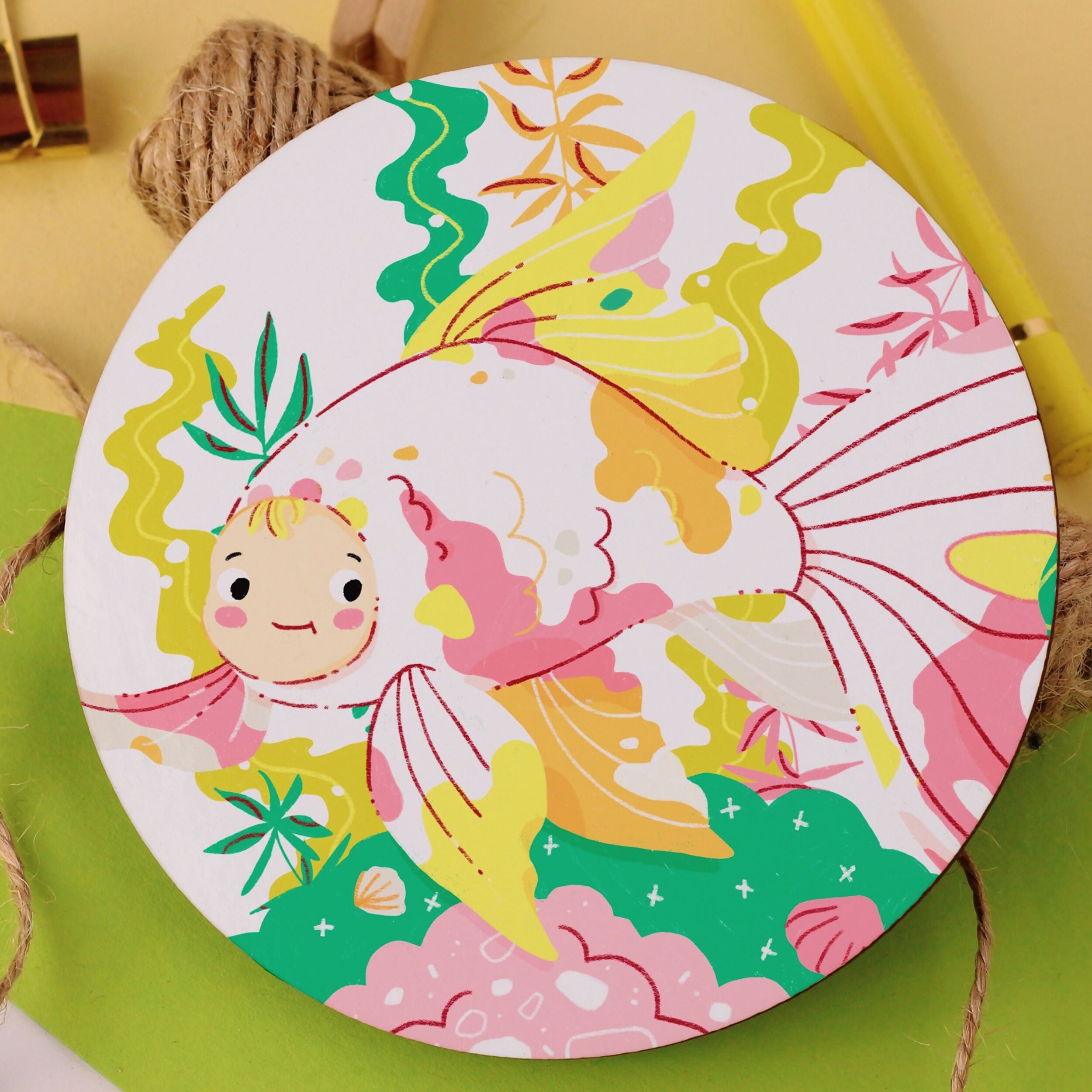 Rainbow Fish Coaster