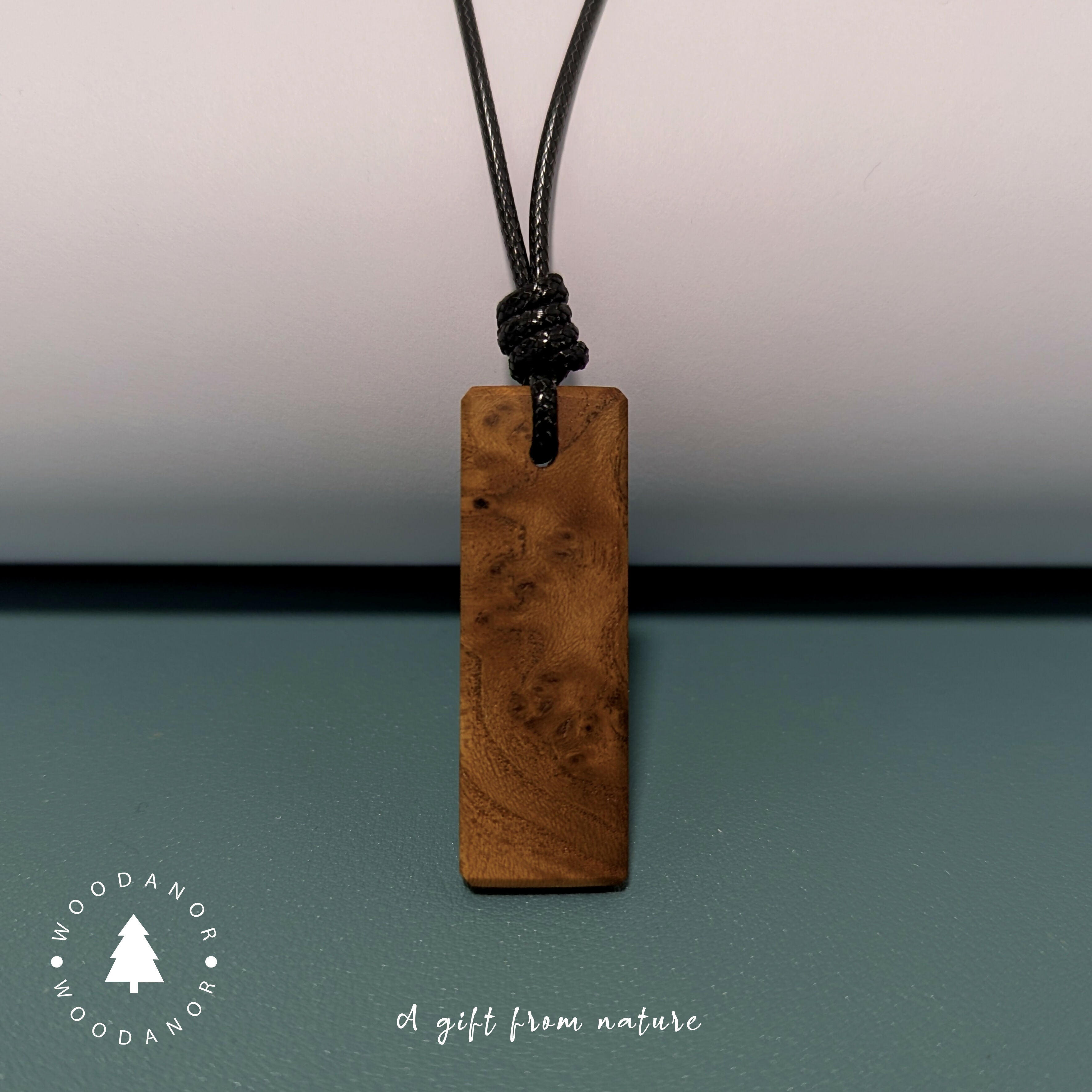 Natural Grain Wood Pendant