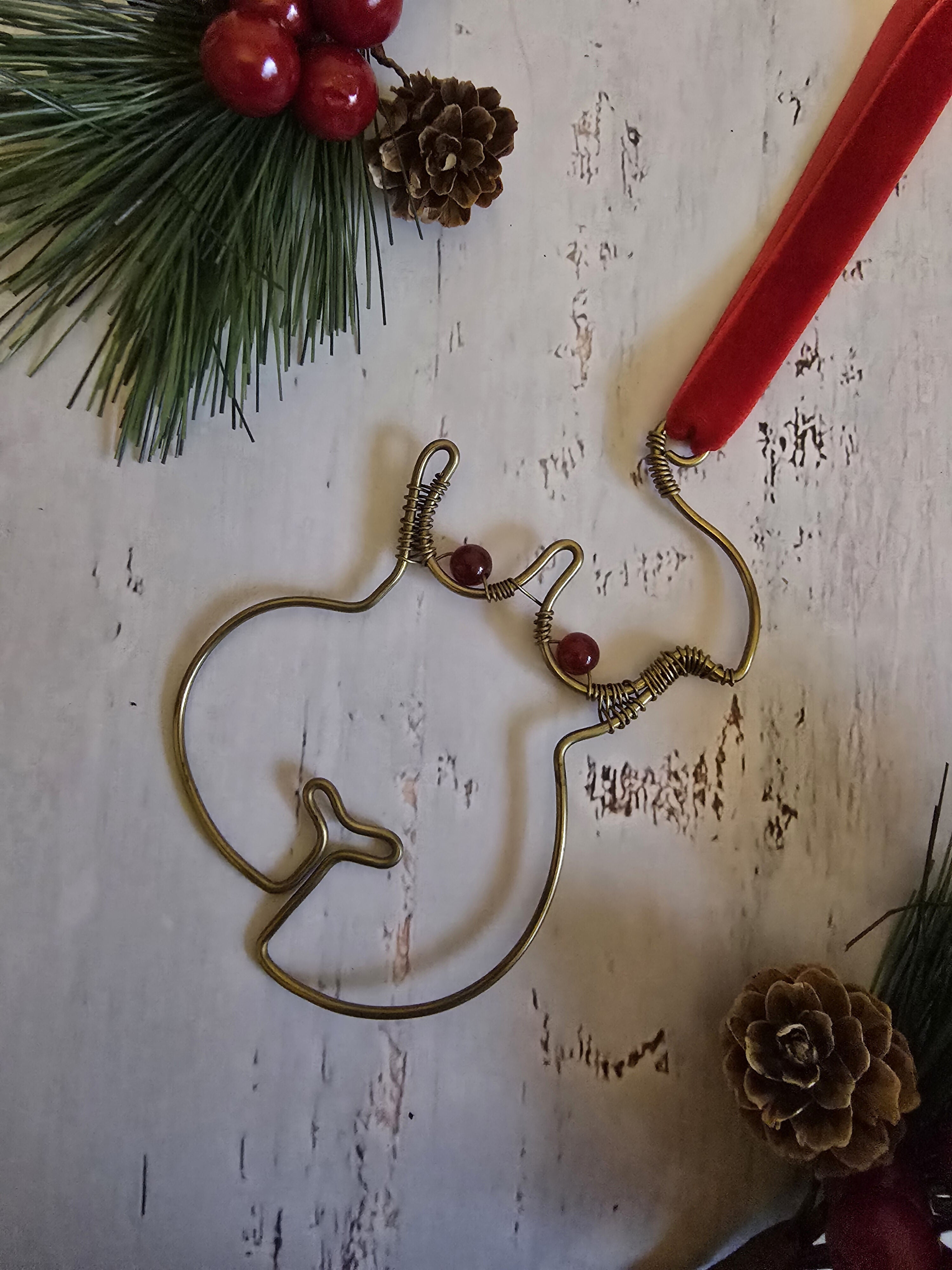Lady Goddess Christmas Tree Hanging; Wire Art Handmade Crystal Woman Art