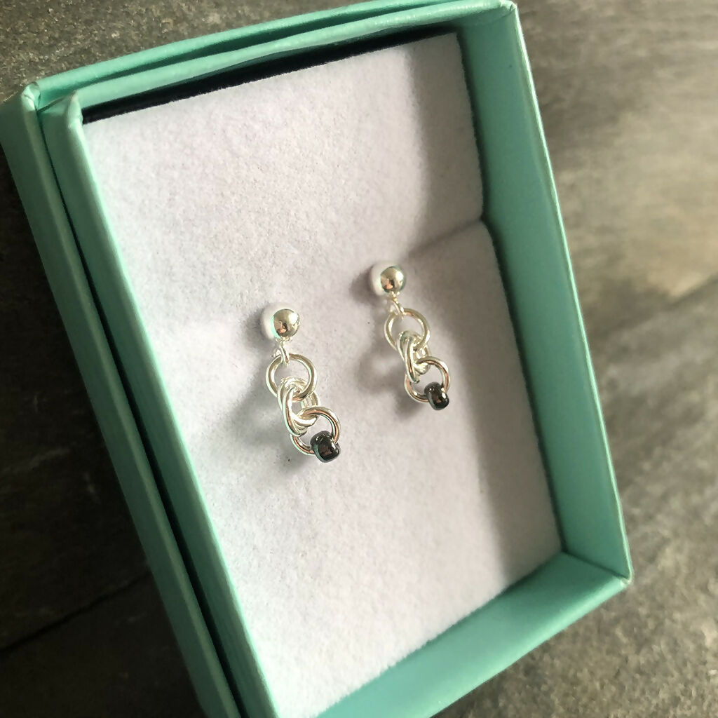 Sterling Silver Miyuki B earrings