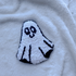 Cute Spooky Ghost Punch Needle Mug Rug
