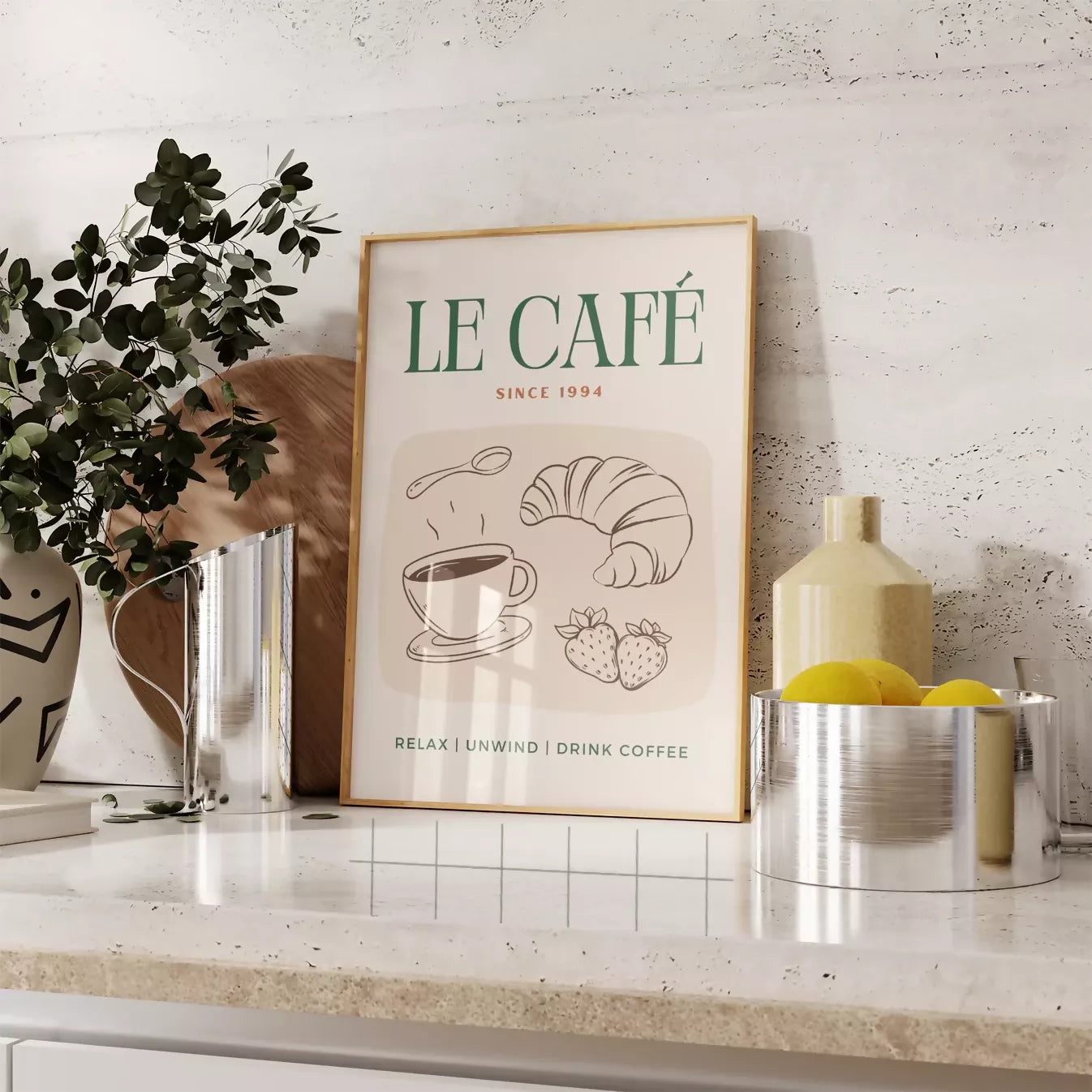 LE CAFE WALL ART PRINT