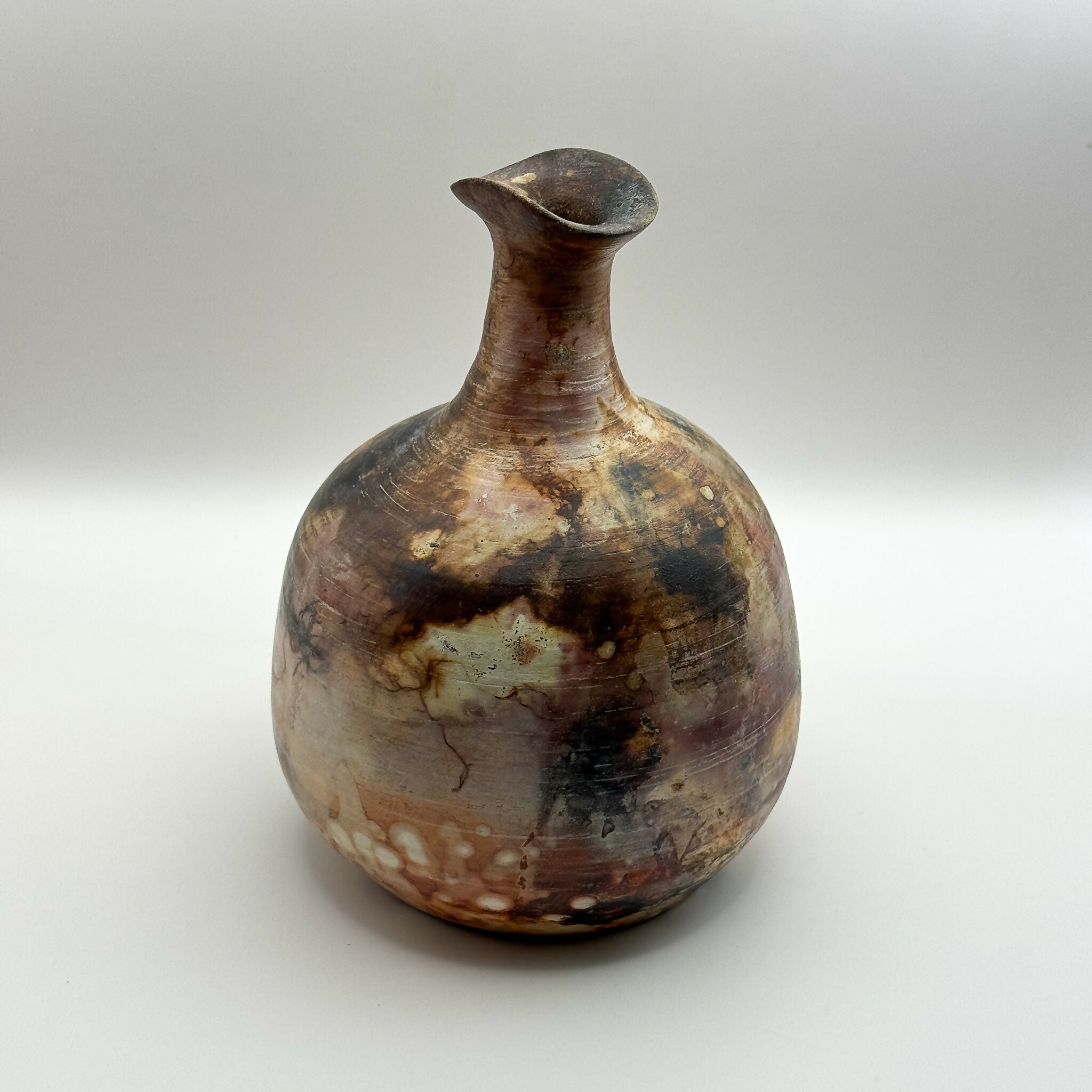 Handmade Long Neck Pit fired Vessel