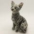 Ceramic Grey Tabby Cat Sculpture