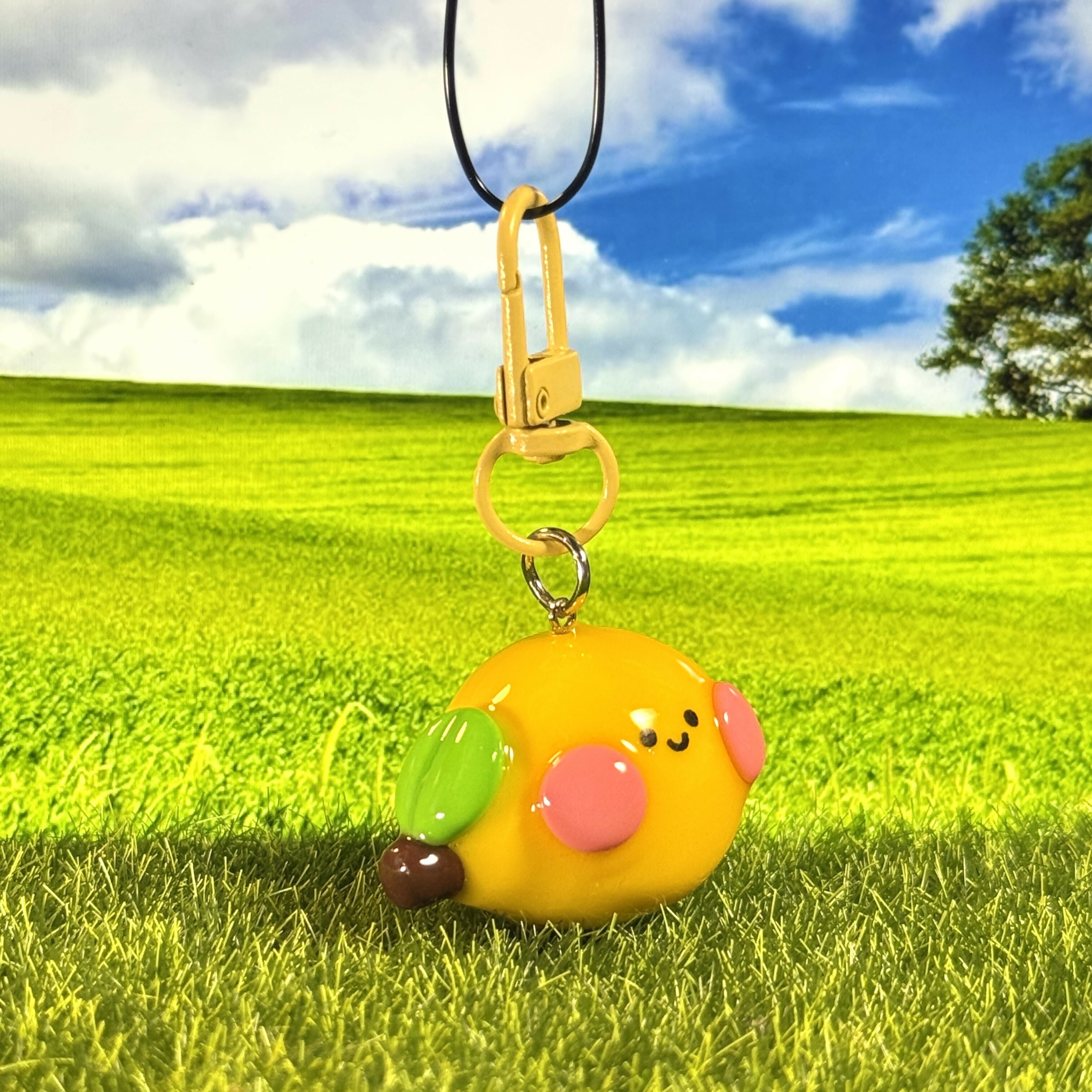 Happy Lemon Keychain