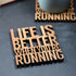 Life is Better When You're Running Laser Cut Wooden Coaster