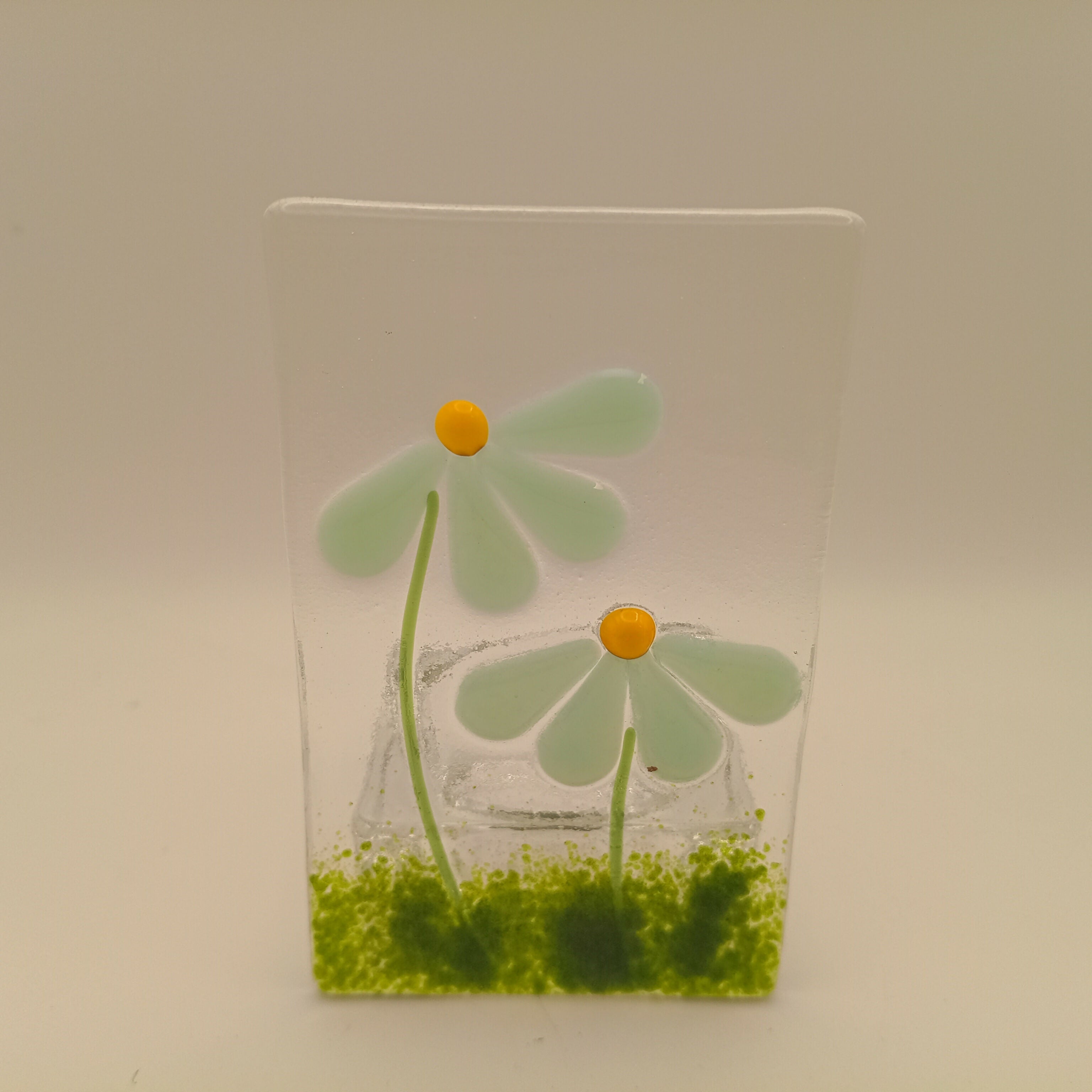 Fused Glass Flower Tealight