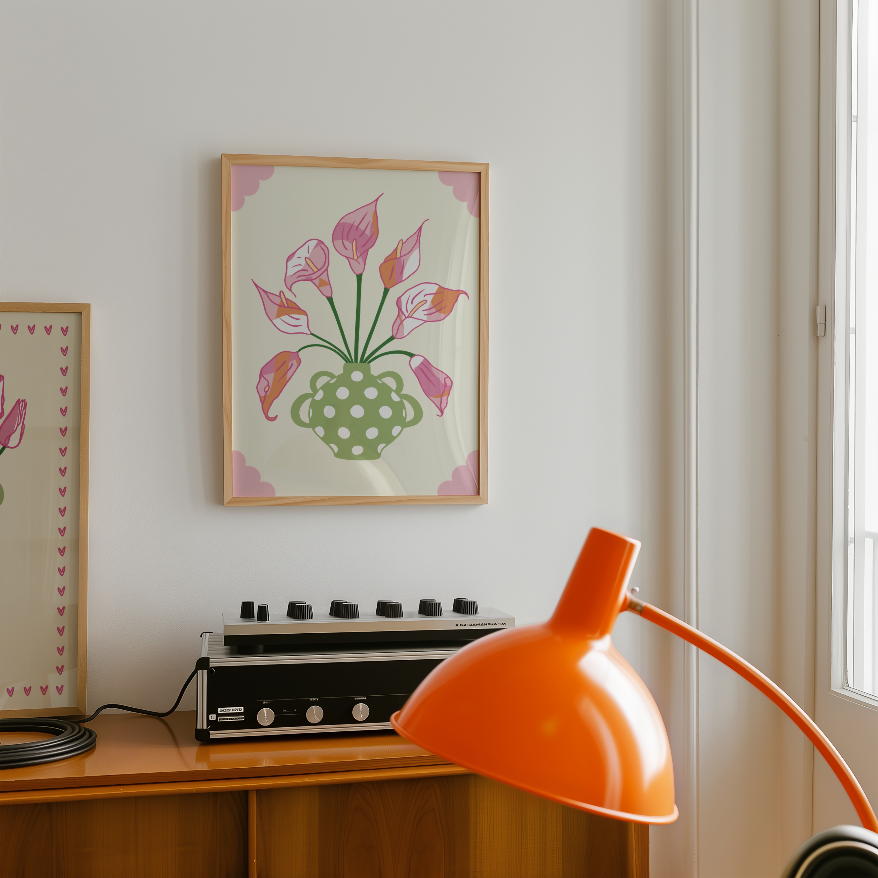Calla Lilies Flower Vase Print
