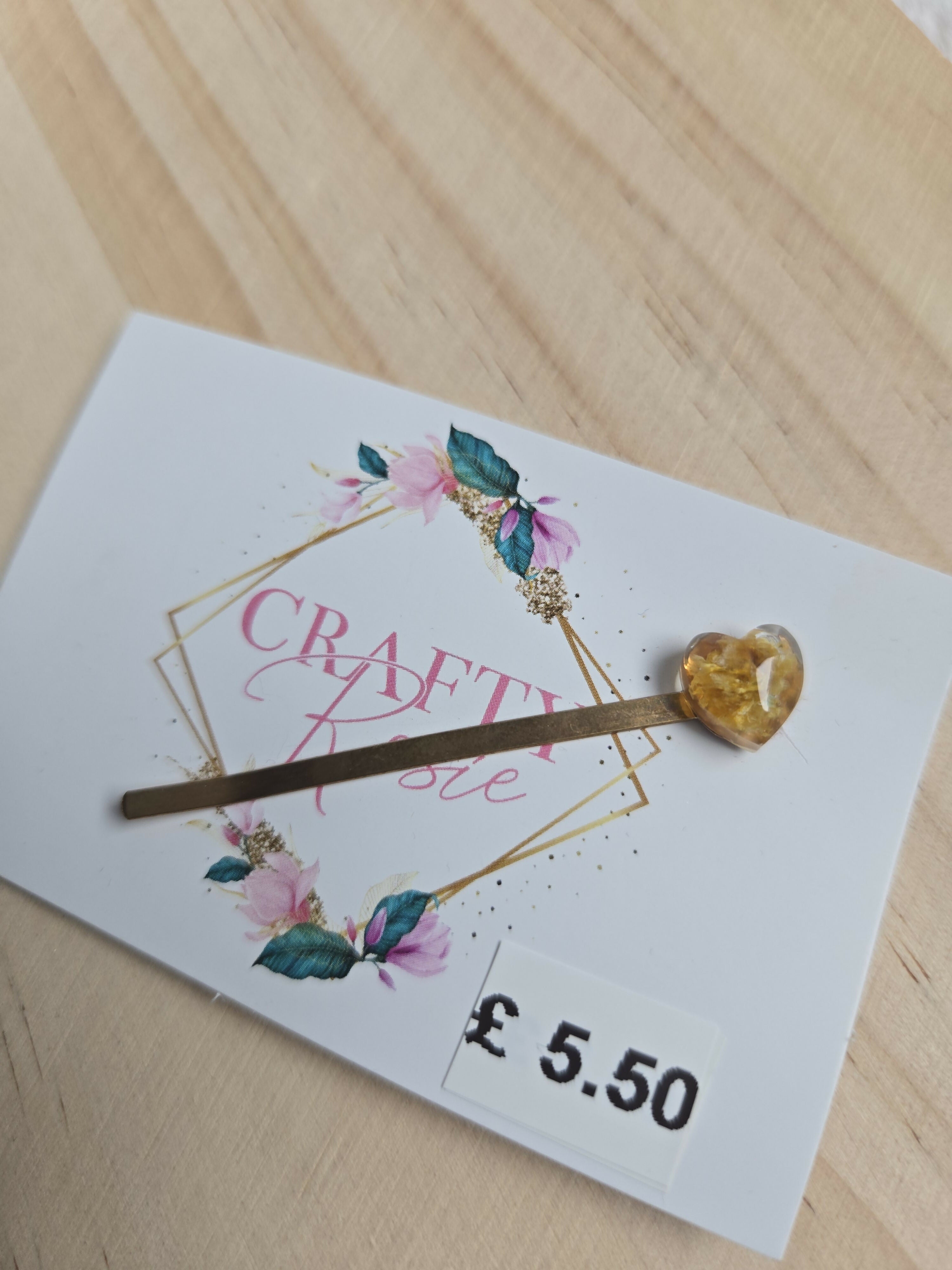 Stainless Steel Real Gypsophila Hair Pin