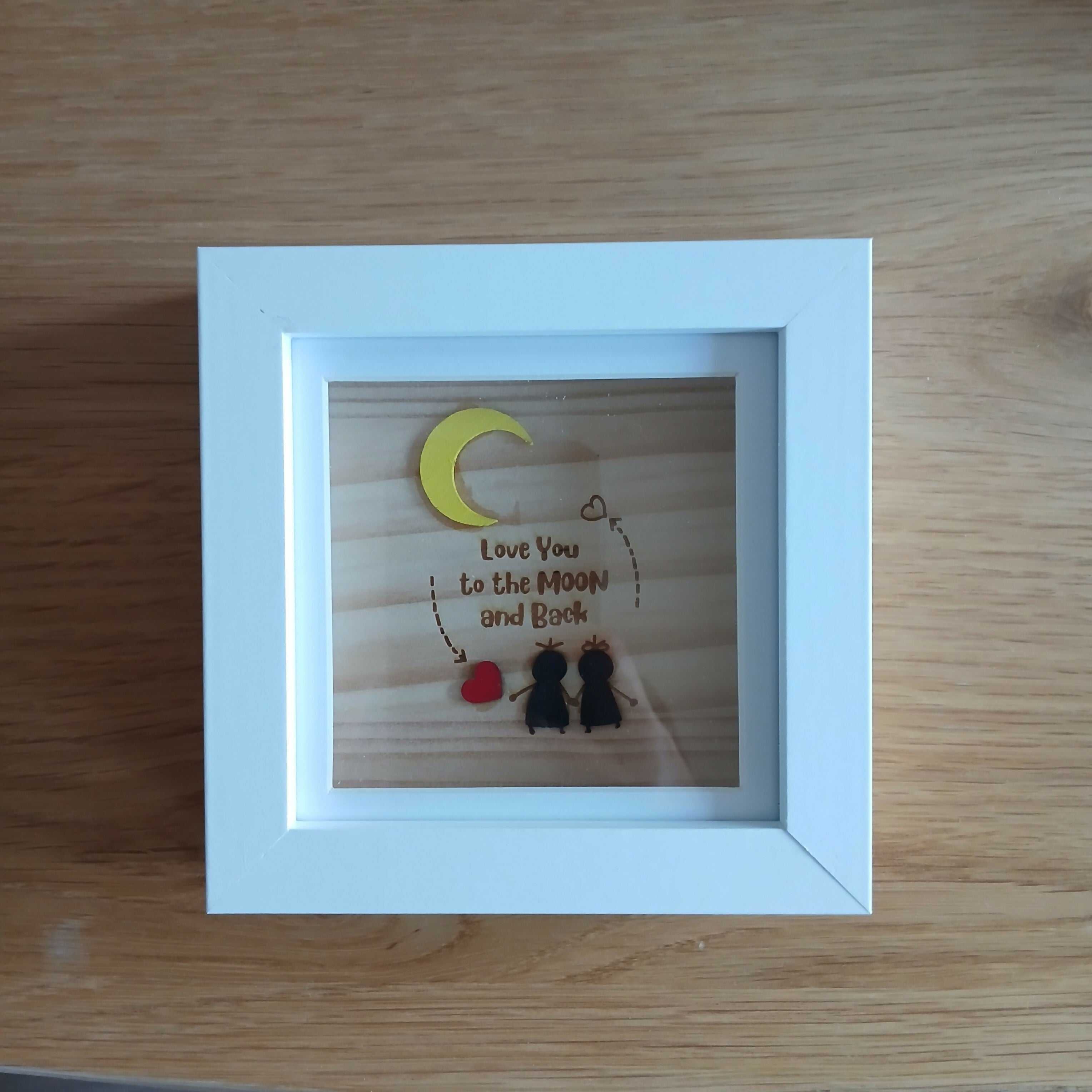 Love You to the Moon and Back Artwork Wood Frame