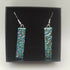 Green, Pink and Blue Rippled Dichroic Earrings