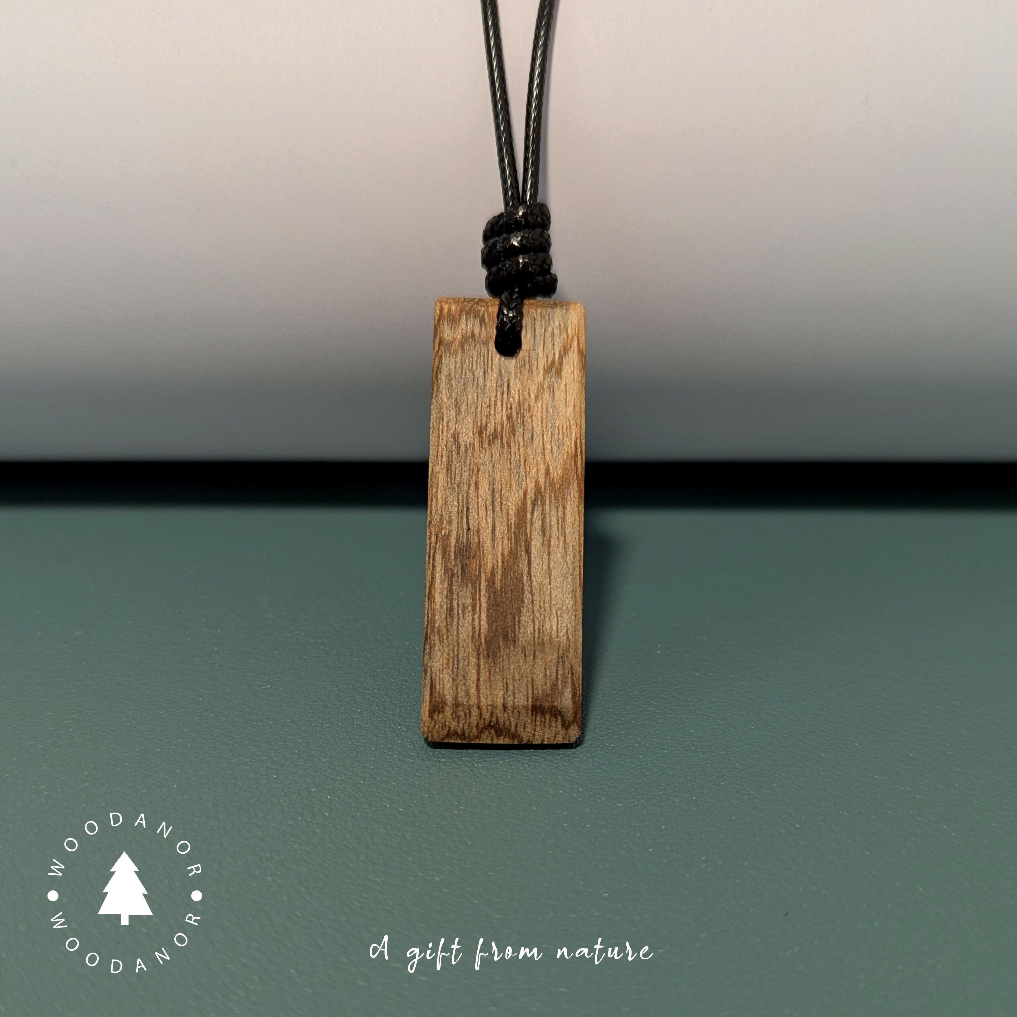 Rectangular Wooden Pendant