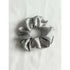 Silver Satin Christmas Hair Scrunchie