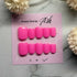 Reusable Bright Pink Handmade Press On Nails