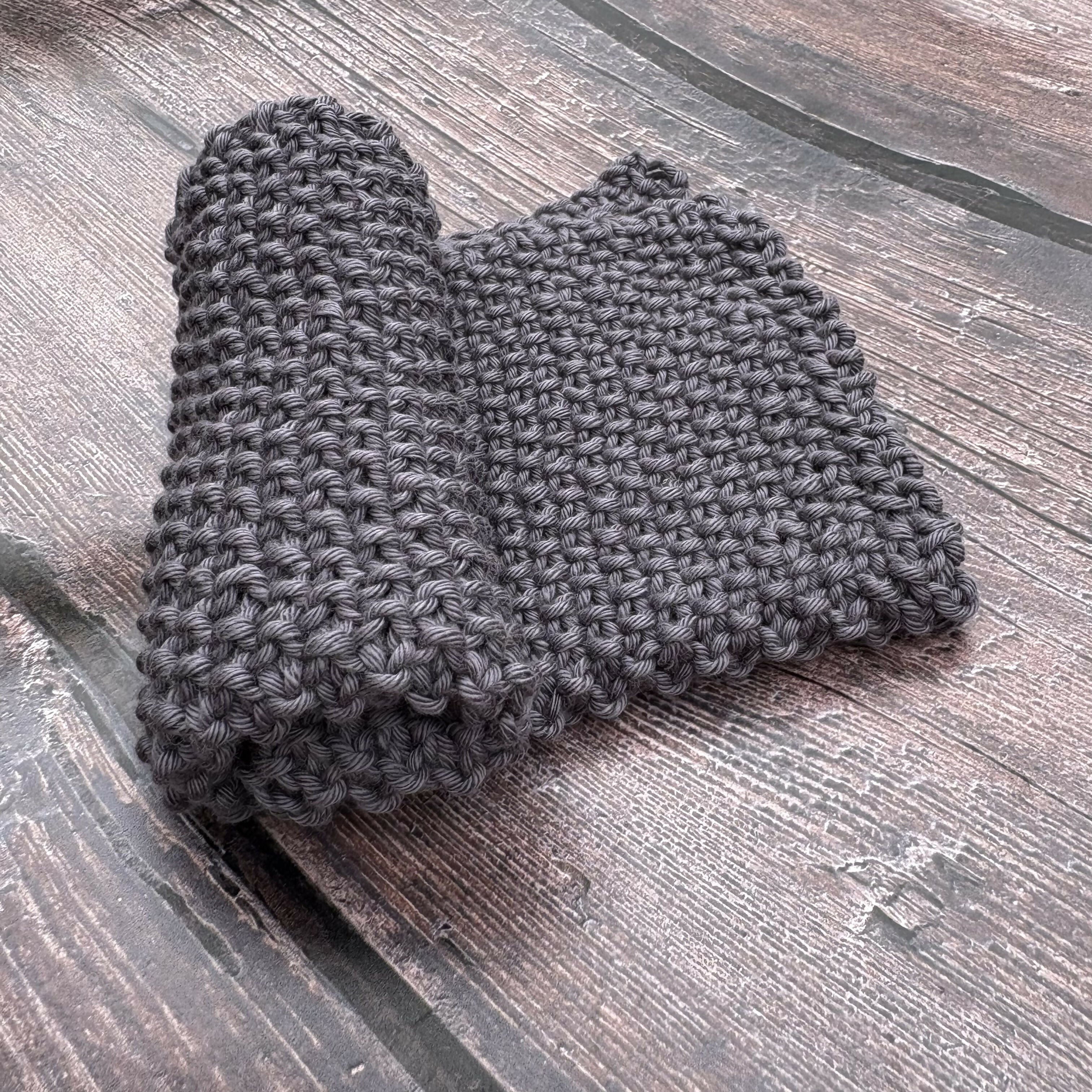 Hand Knitted Cotton Wash Cloth