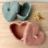 Crochet Heart Shaped Basket with Lid