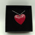 Dark Red Enamel Heart Pendant