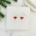 St George Flag Heart Stud Earrings