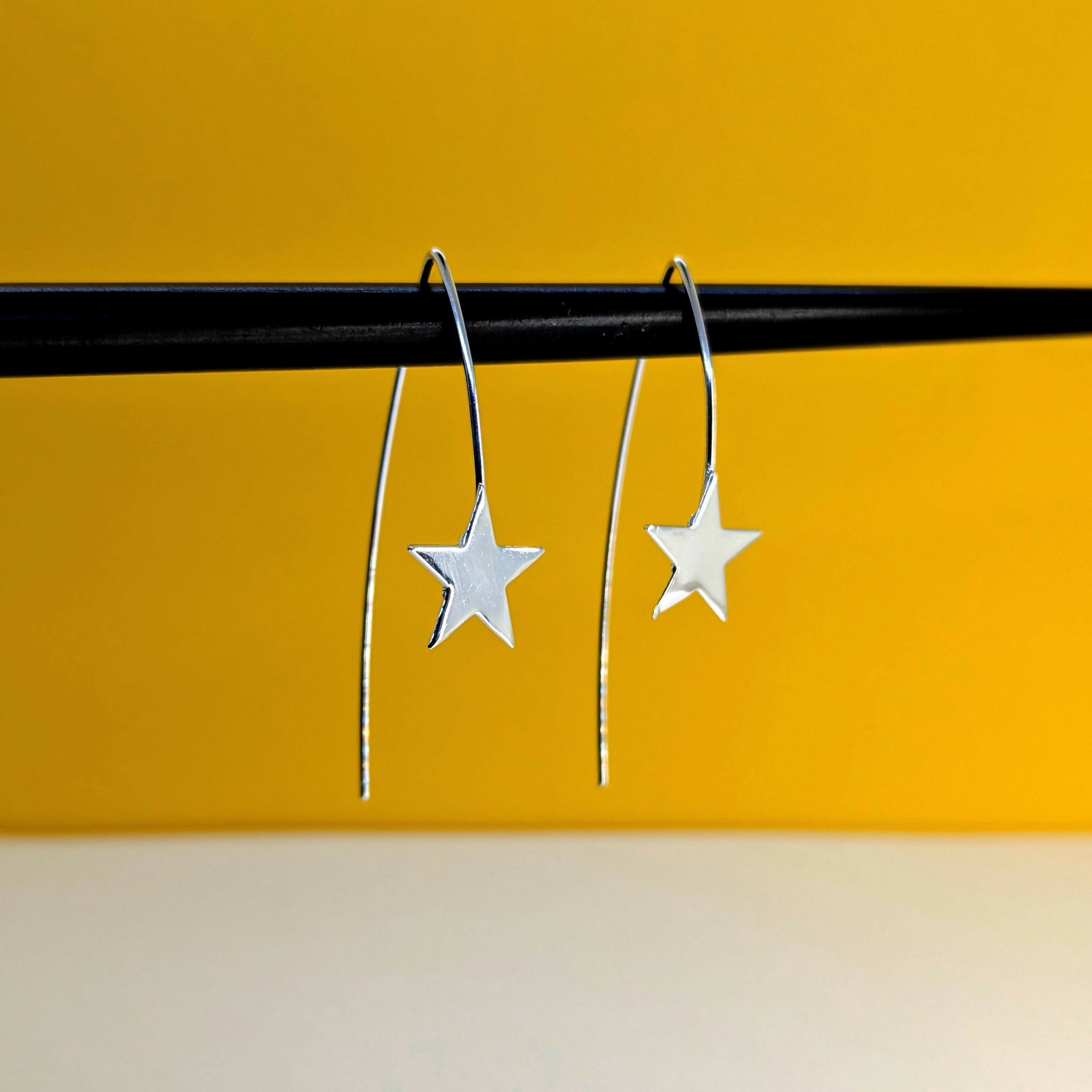 Shooting Star’ Sterling Silver Star Threader Earring