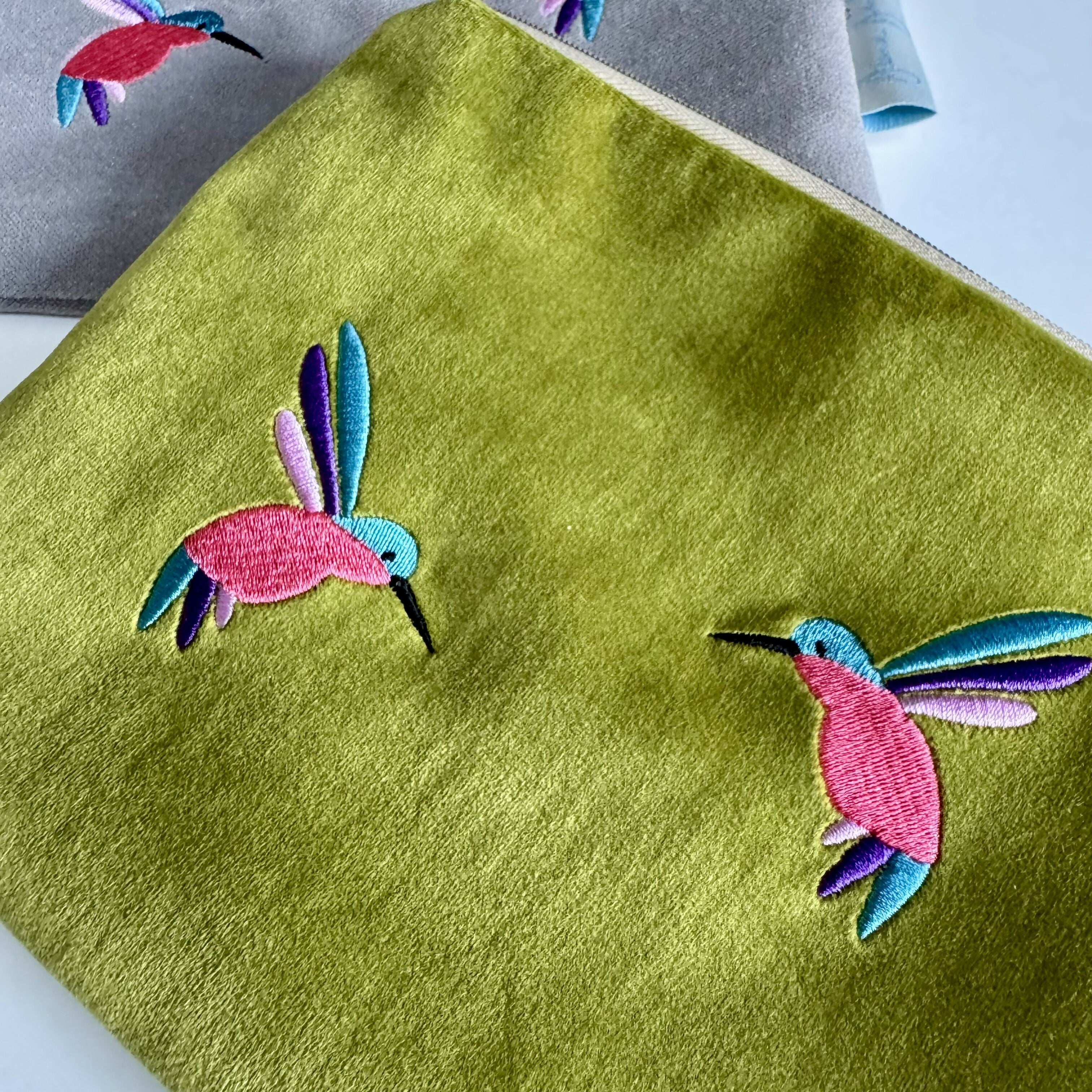 Velvet Embroidered Pouch/Purse