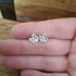 Handmade Silver Sycamore Leaf Studs