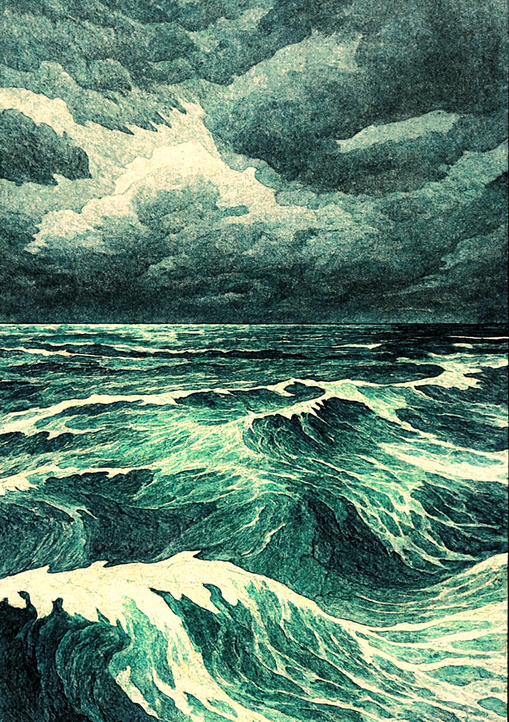 The Cold North Sea Framed Print
