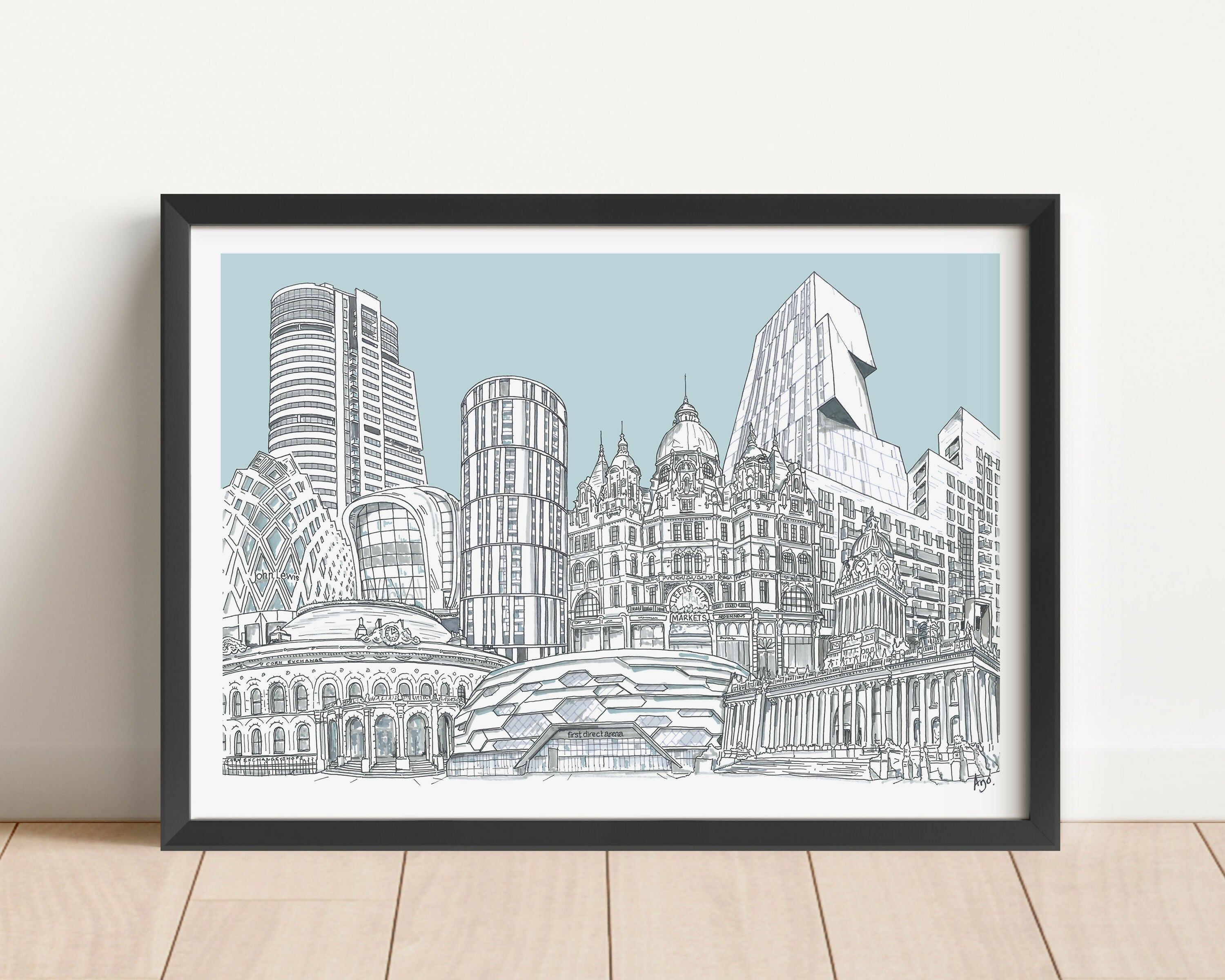 LEEDS CITY LANDMARK COLLAGE PRINTS