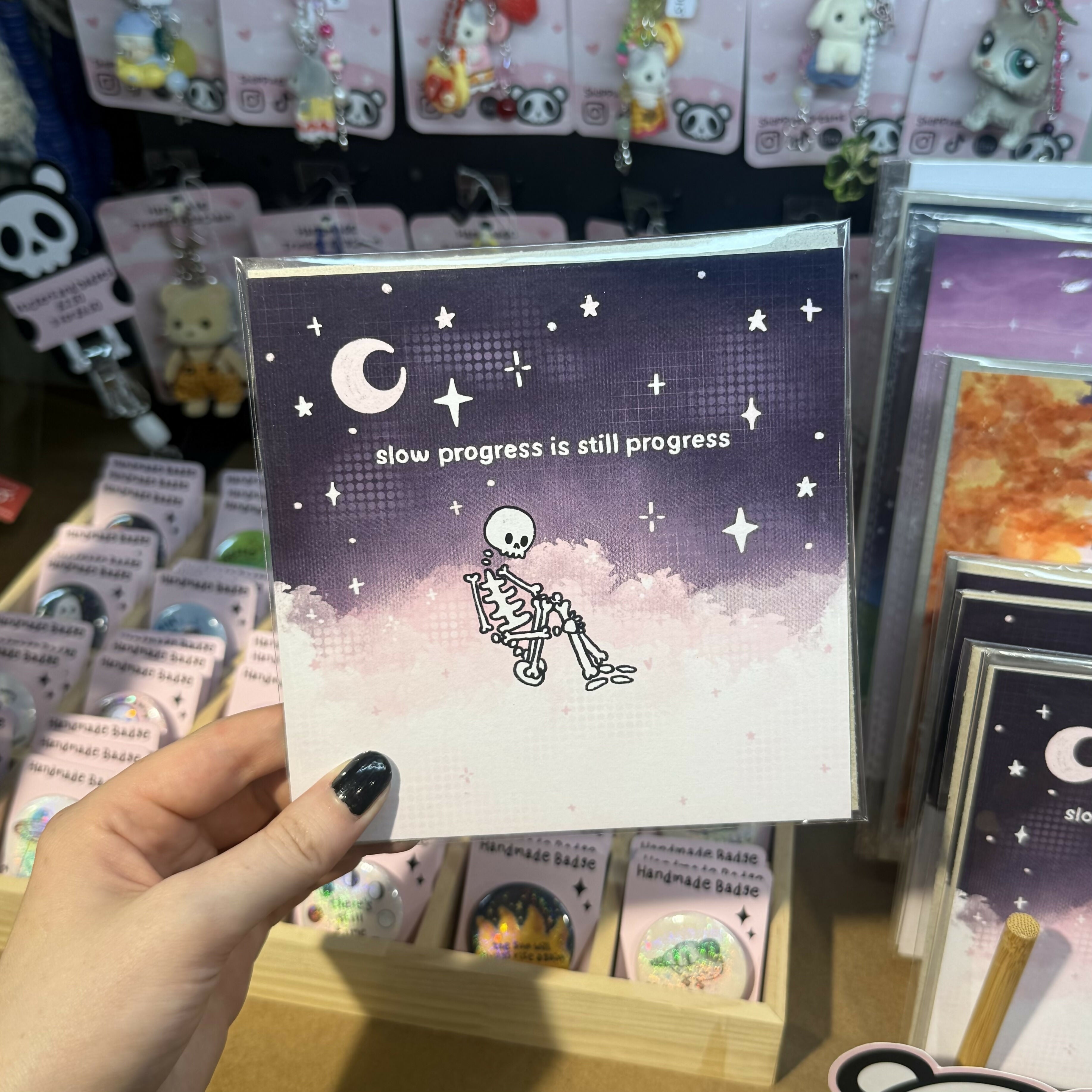 Motivational Skeleton Square Prints
