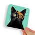 Black and Ginger Calico Cat Coaster