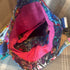Unique Design Handcrafted Bag Purse Handbag Made From Upcycled Jeans And Bright Fabrics