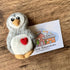 Felted Penguin Heart Magnet
