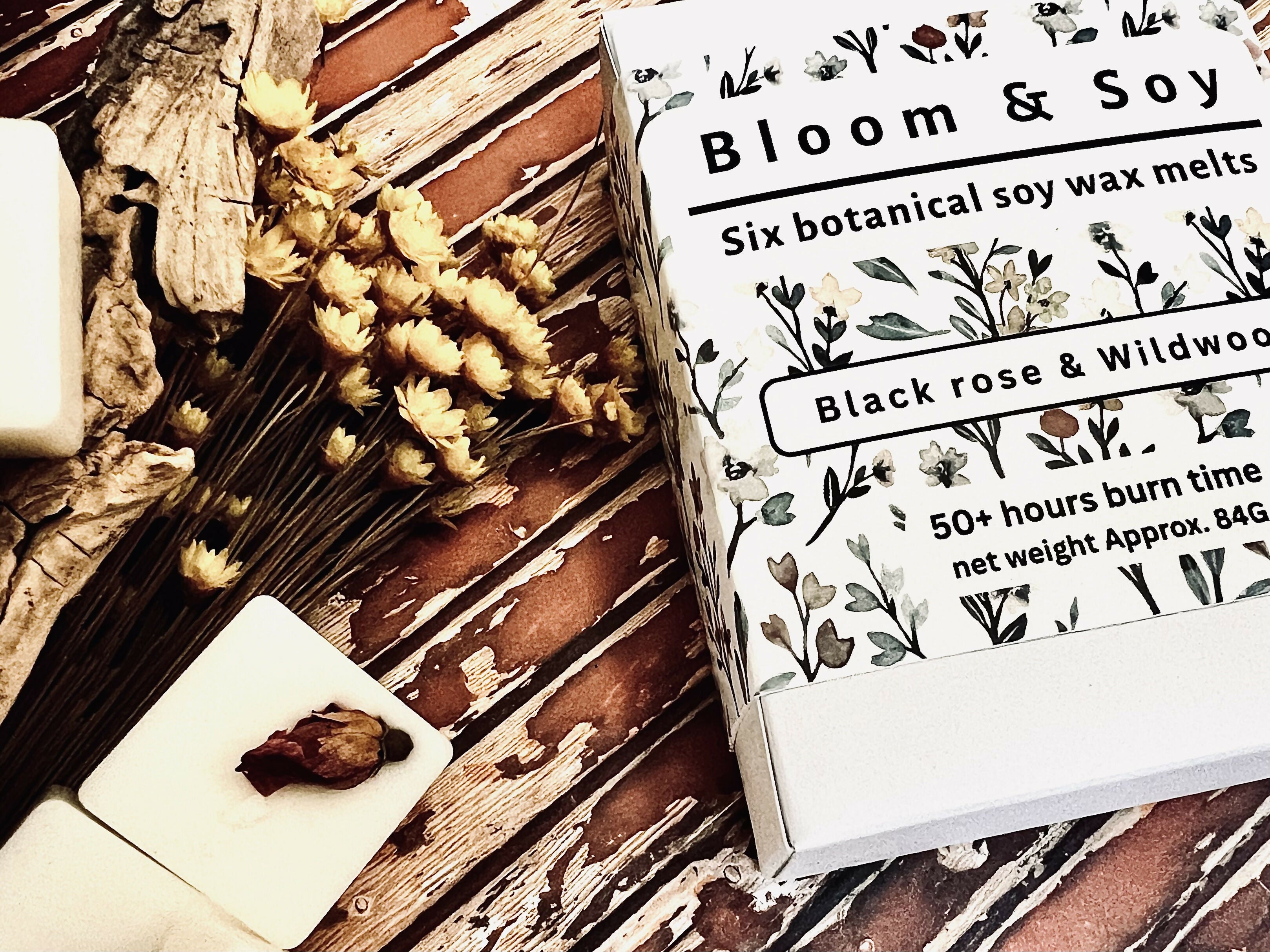 SIX BOTANICAL SOY WAX MELTS IN GIFT BOX