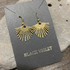 Brass Tribal Sun Hammered Earrings