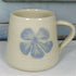 Carved Blue Slip Flower Mug
