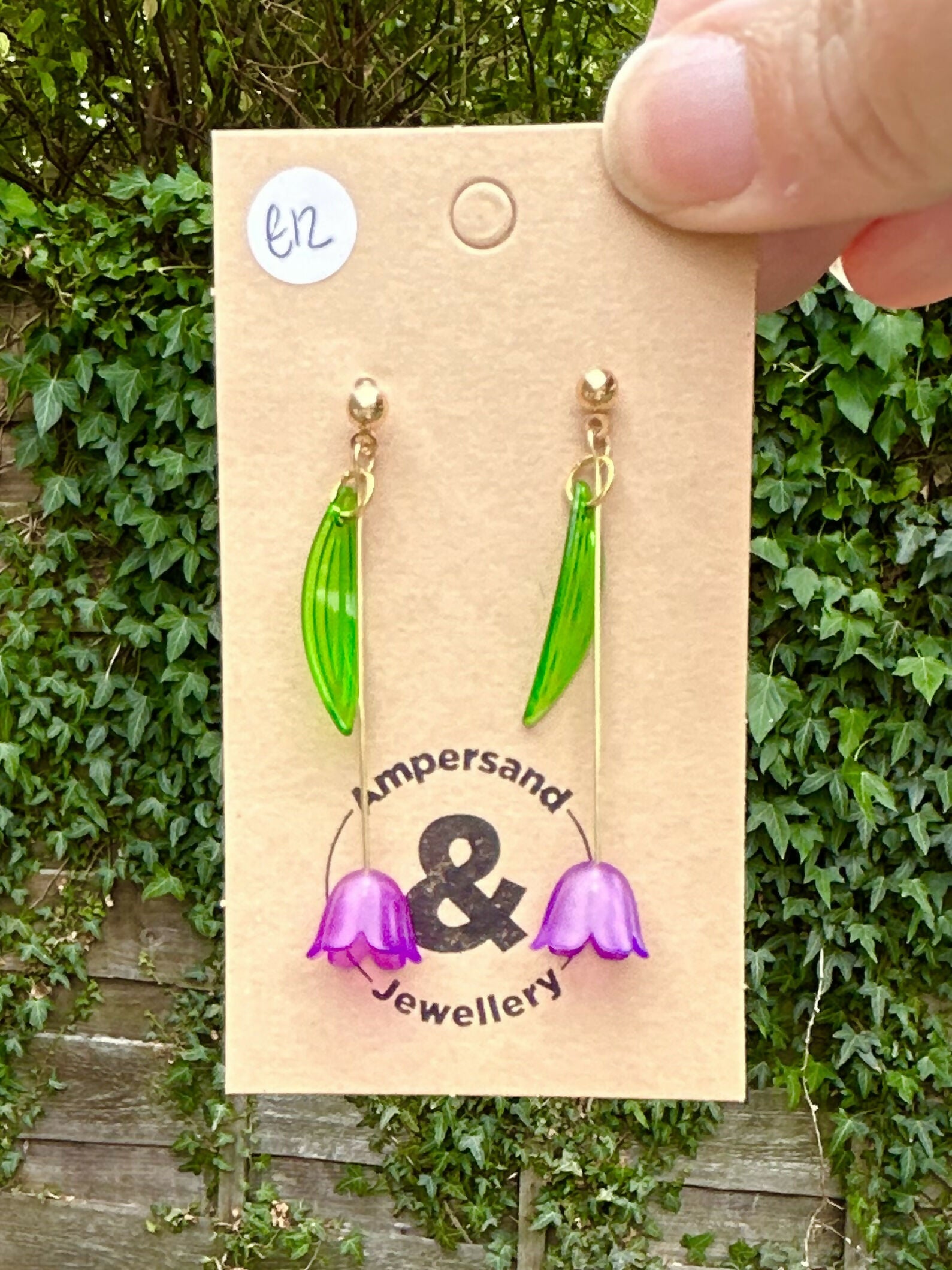 Minimalist Tulip drop earrings