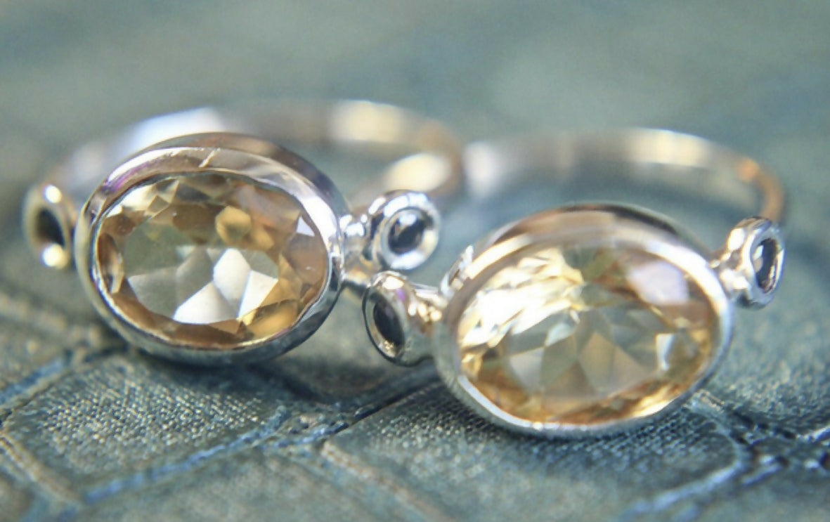 925 Sterling Silver and Citrine Ring