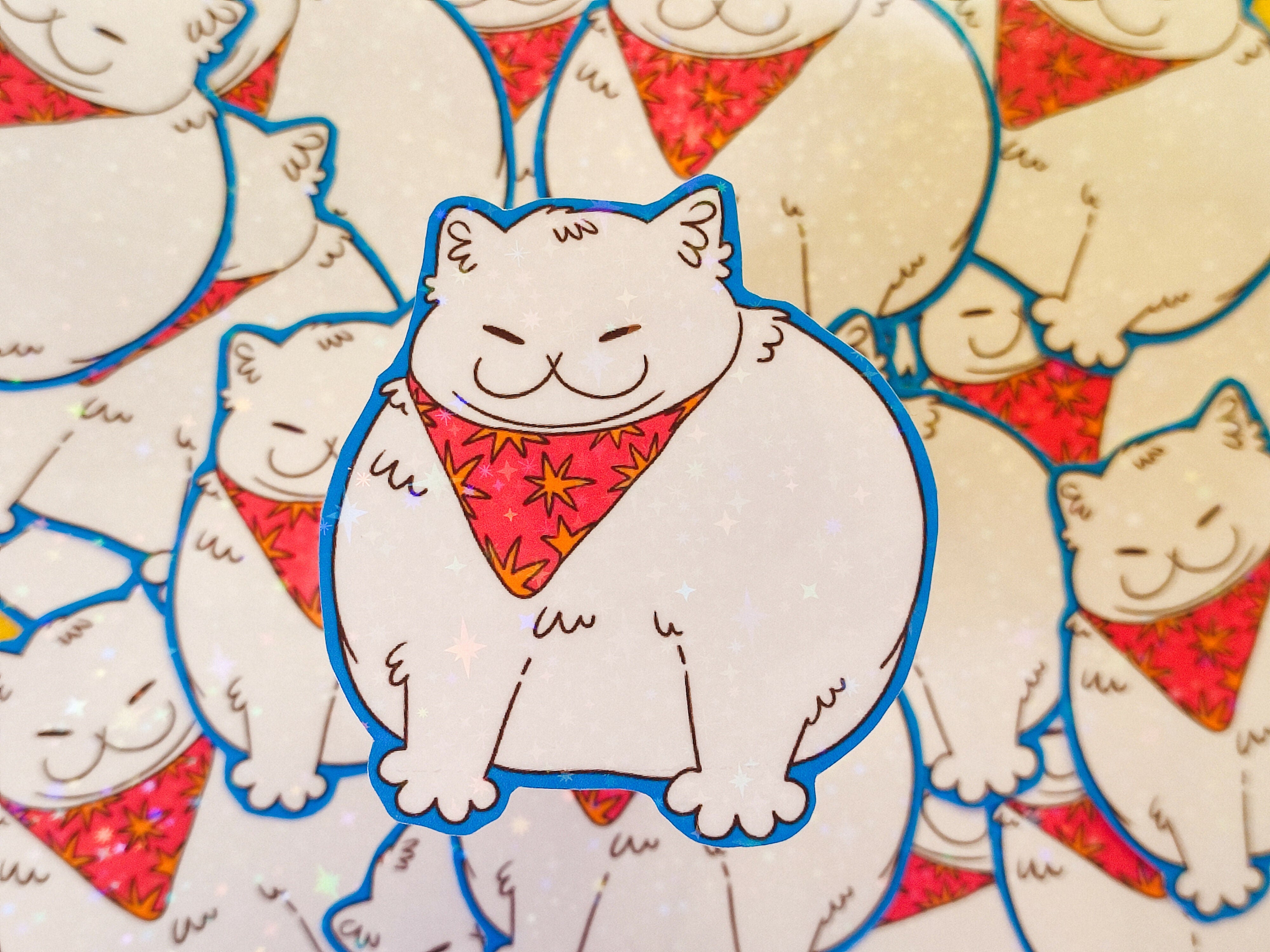 Fat Cat Vinyl Sticker