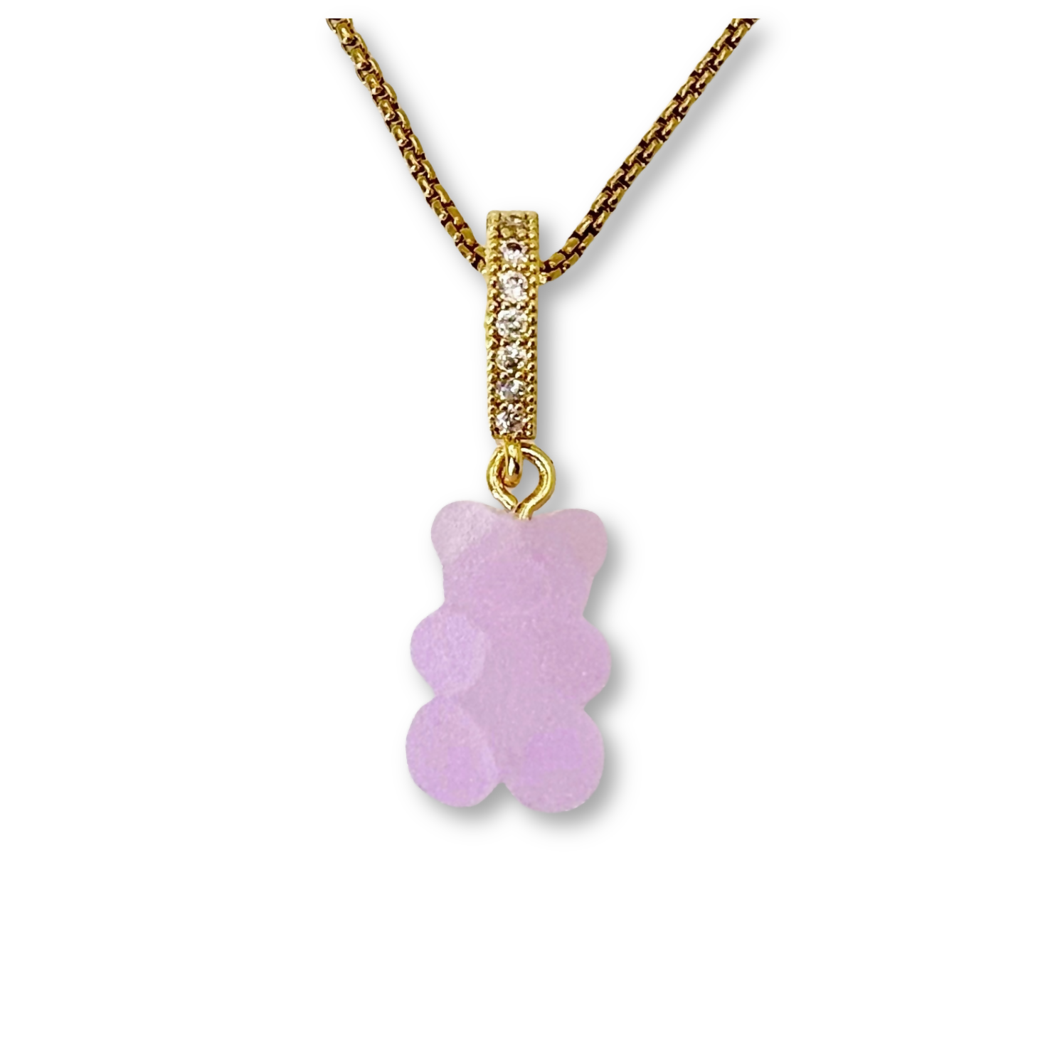 Sugar coated gummy bear pendant in Lavender