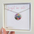 Real Flower Mum Circle Necklace Silver Plated