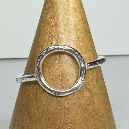 Sterling silver circle ring