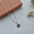 Blue China Necklace No. 1 - Handmade Polymer Clay Necklace