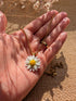 Daisy Pendant Necklace on Gold Chain