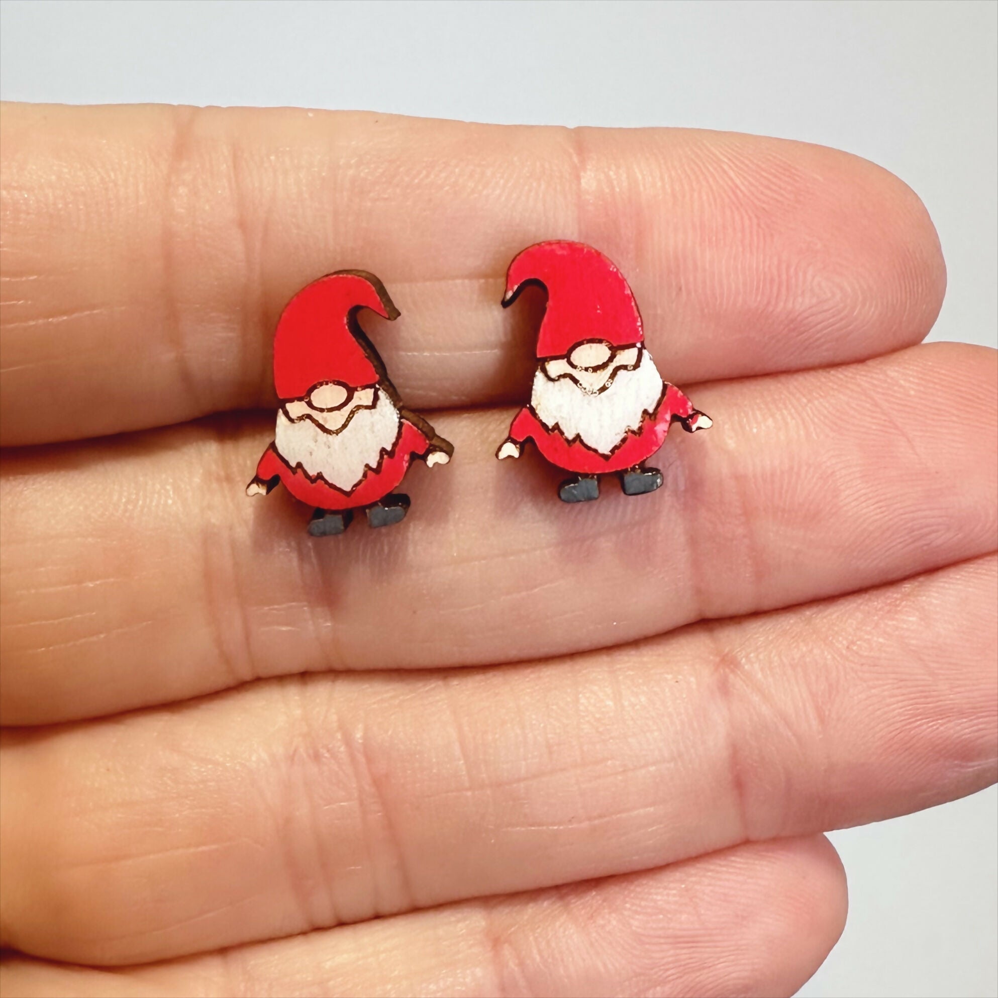 Christmas Gnome Studs