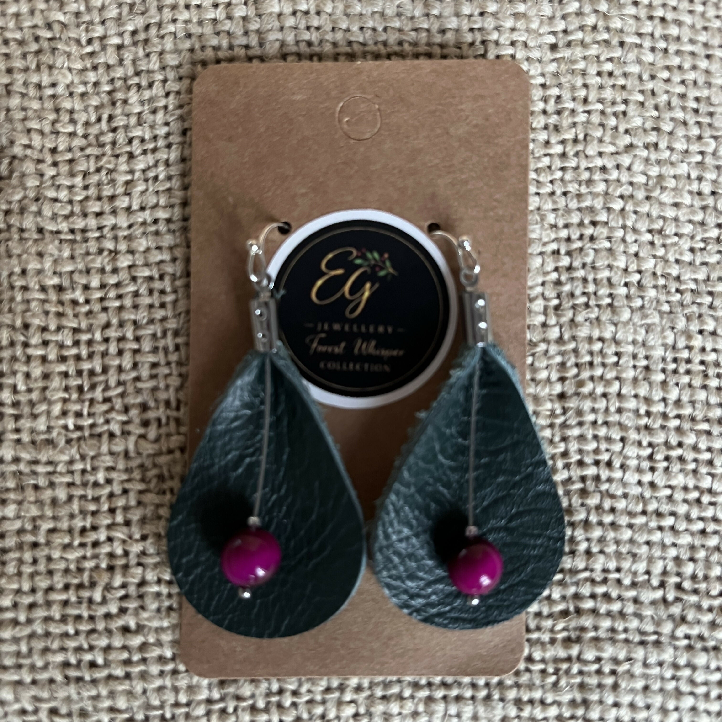 Forest Whisper Leather Earrings – Berry Forest