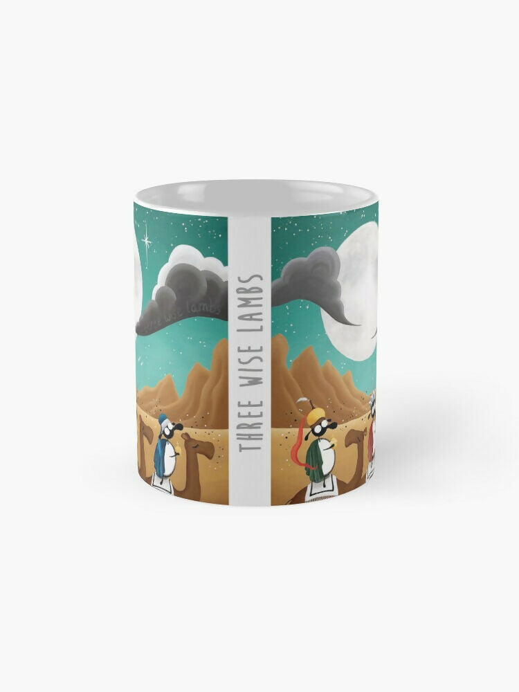 Three Wise Lambs Ceramic Mug