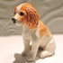 Cdramic cavalier king charles spaniel dog sculpture, blenheim