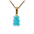 Sugar Coated Gummy Bear Pendant in Bubblegum Blue